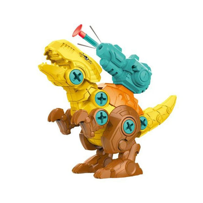 Build & Blast Dinosaur Adventure Set with Foam Bullet Launcher, Easy to Assemble and Disassemble, Safe for Ages 3+