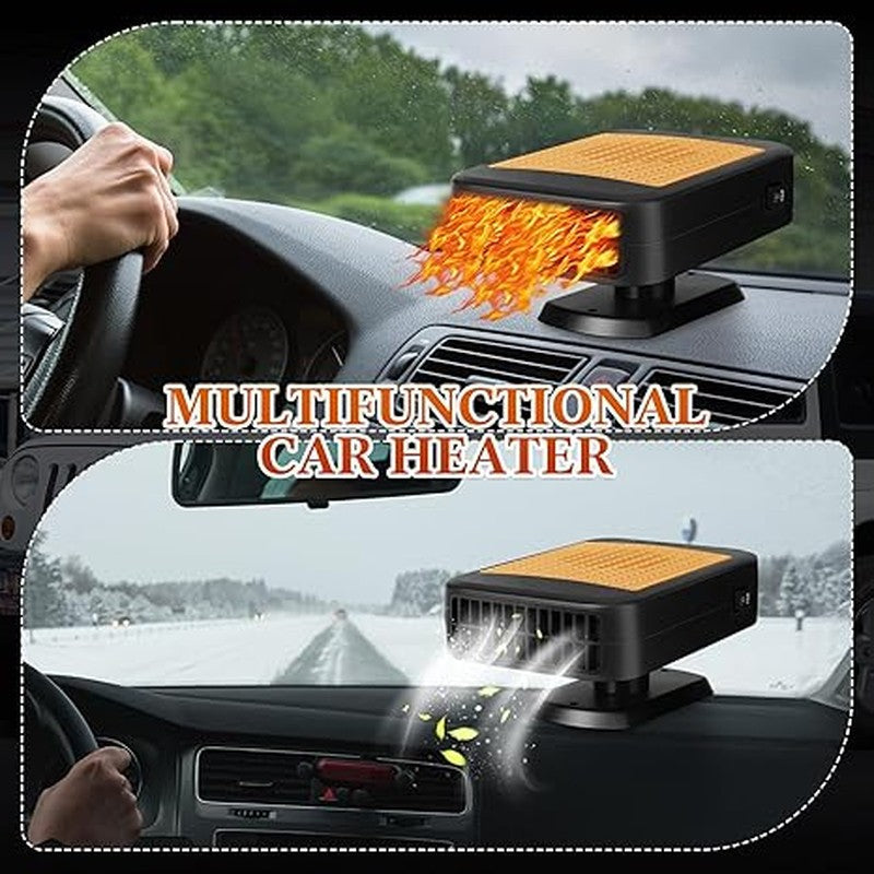 Car Heater, 12V/24v 200W Car Heater 2 in 1 Heating Fan Defroster Demister Car Amplifier Cooling Fans
