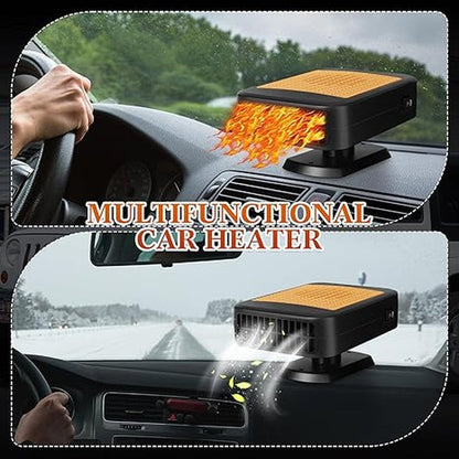 Car Heater, 12V/24v 200W Car Heater 2 in 1 Heating Fan Defroster Demister Car Amplifier Cooling Fans