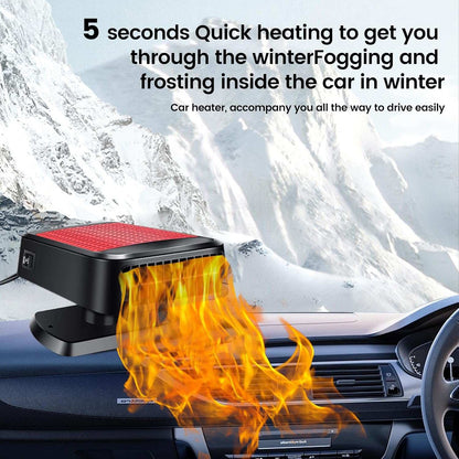 Car Heater, 12V/24v 200W Car Heater 2 in 1 Heating Fan Defroster Demister Car Amplifier Cooling Fans