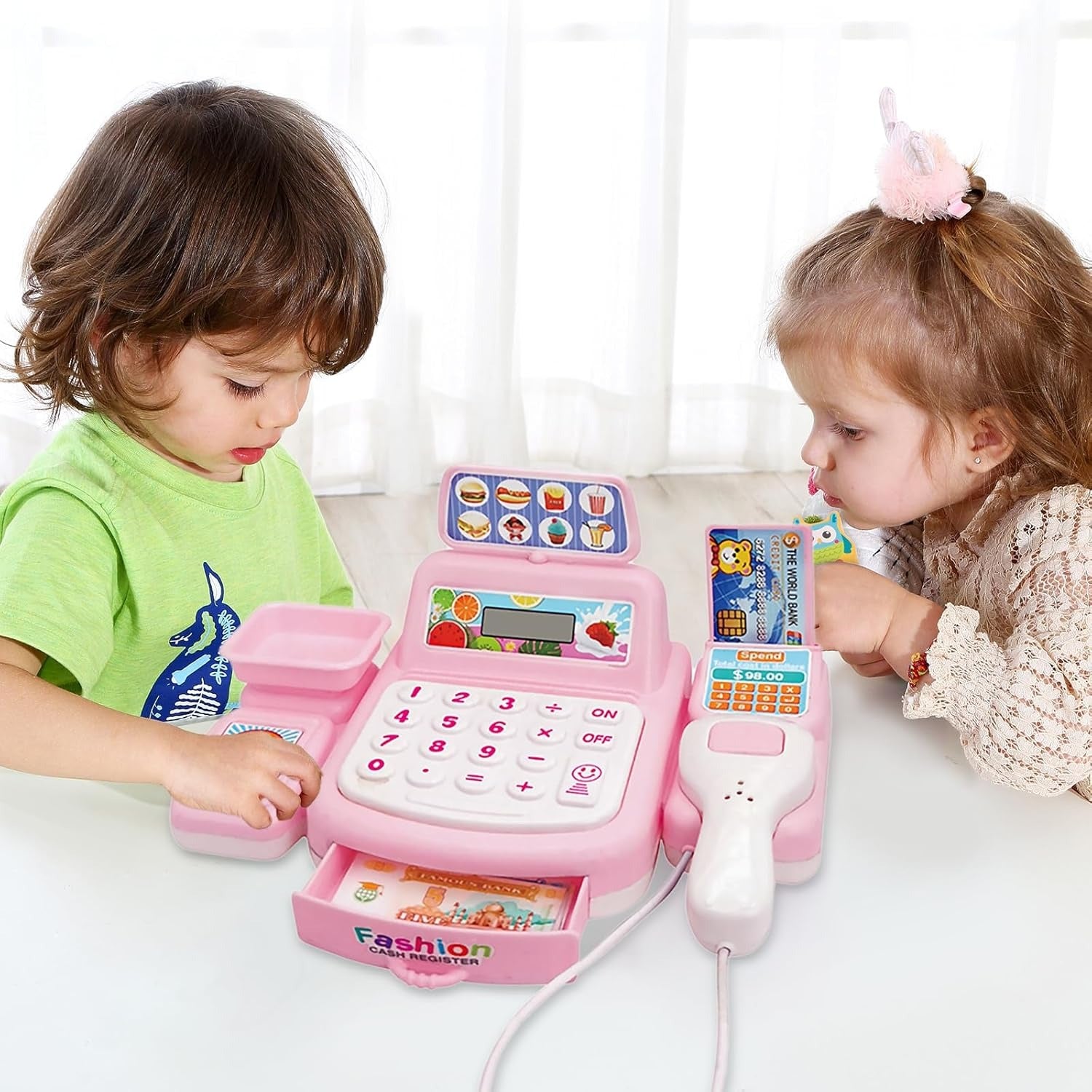 Cash Register Toy with Lights & Sounds, Electronic Gameplay, Safe for Ages 3+