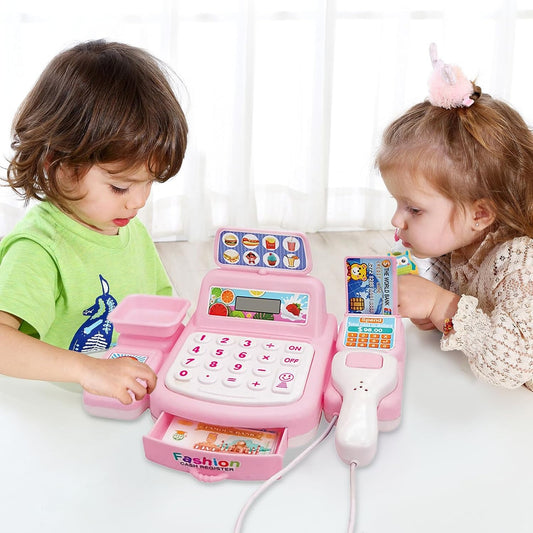 Cash Register Toy with Lights & Sounds, Electronic Gameplay, Safe for Ages 3+