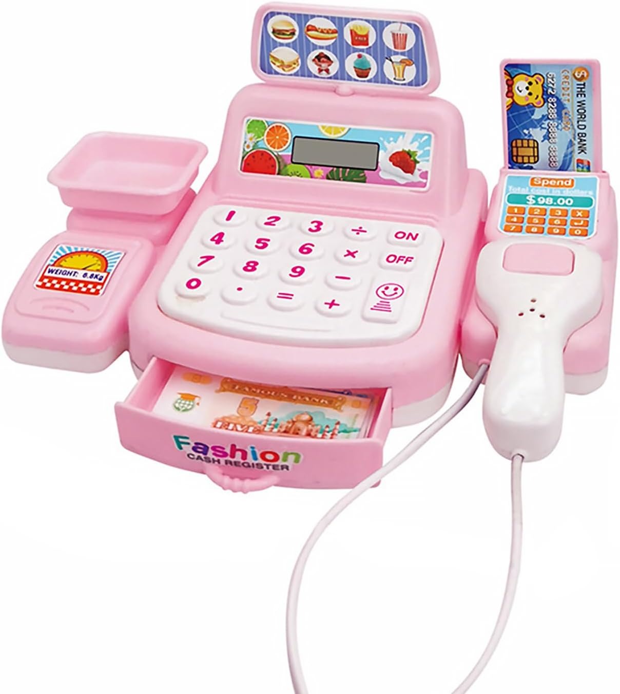 Cash Register Toy with Lights & Sounds, Electronic Gameplay, Safe for Ages 3+