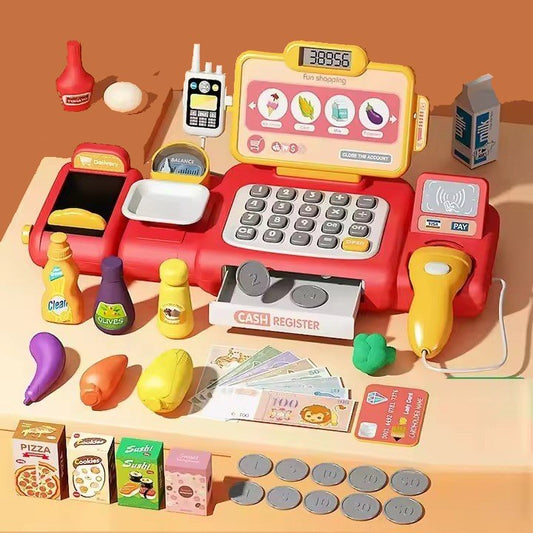 Cash Register Toy with Role-Play Features, Built-in Calculator, Mobile Payment, Safe for Ages 3+