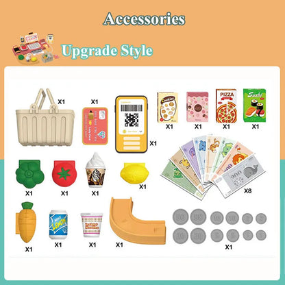 Cash Register Toy with Role-Play Features, Built-in Calculator, Mobile Payment, Safe for Ages 3+
