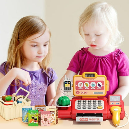 Cash Register Toy with Role-Play Features, Built-in Calculator, Mobile Payment, Safe for Ages 3+