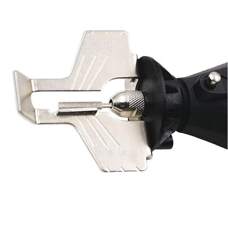 Chainsaw Sharpening Tool with 3 Polishing Bits and a Ruler, Featuring High-Speed Steel Grinding Heads