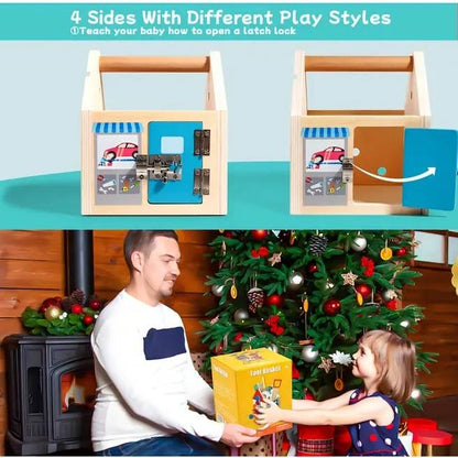 Childrens Wooden Toolbox Set Toy, Develop Real-Life Building Skills & Creative Thinking, Safe for Aged 2+
