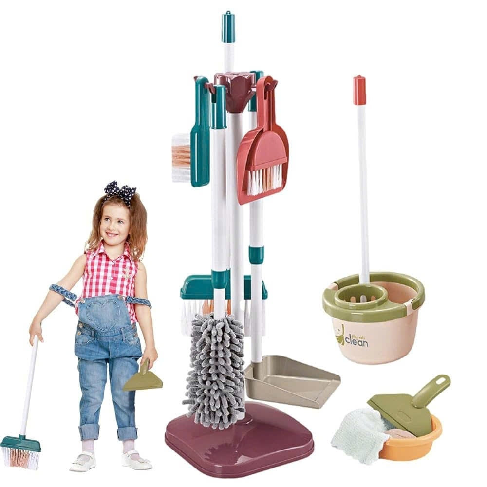 Cleaner Tool Toy with Hanging Rack, Easy to Assemble and Disassemble, Safe for Ages 3
