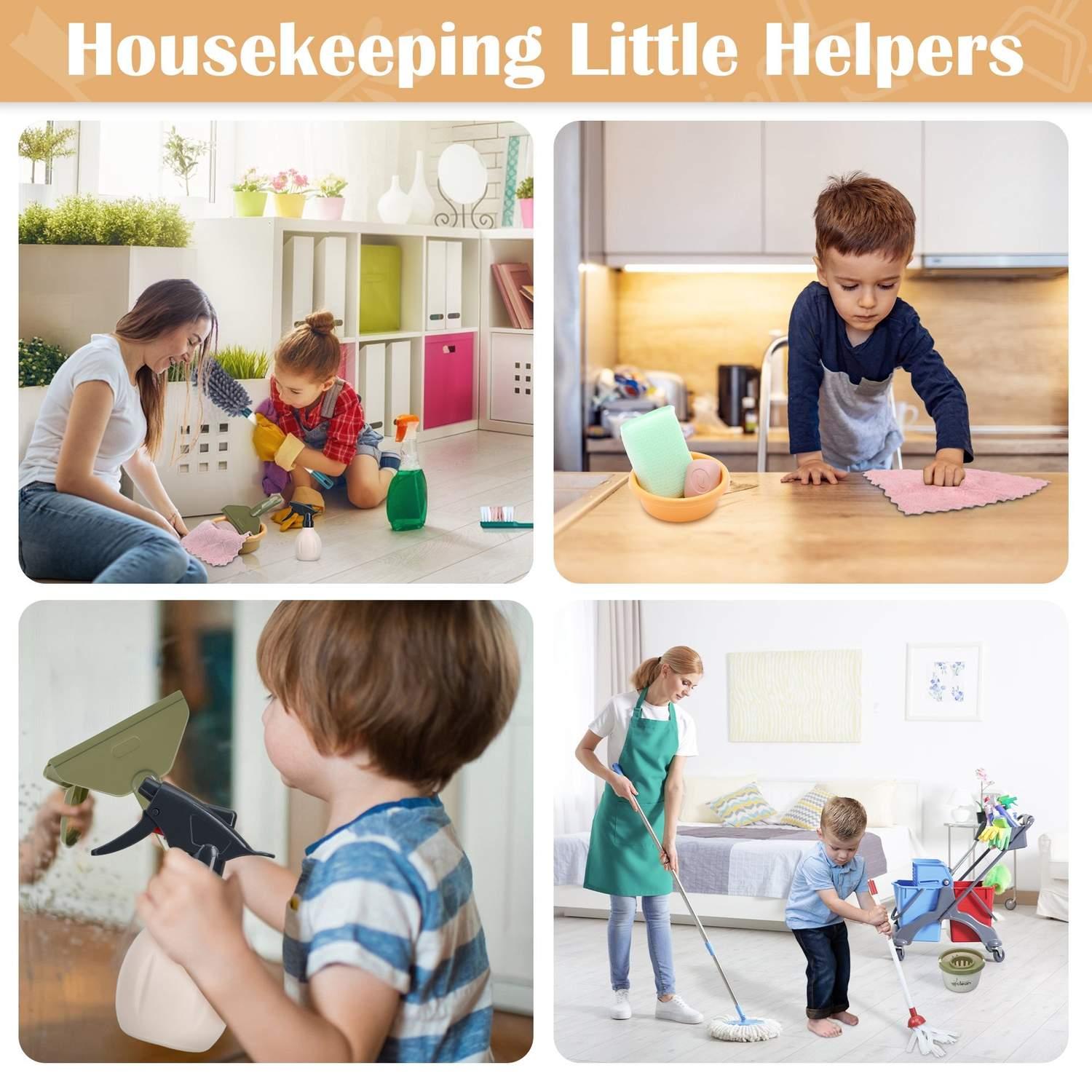 Cleaner Tool Toy with Hanging Rack, Easy to Assemble and Disassemble, Safe for Ages 3