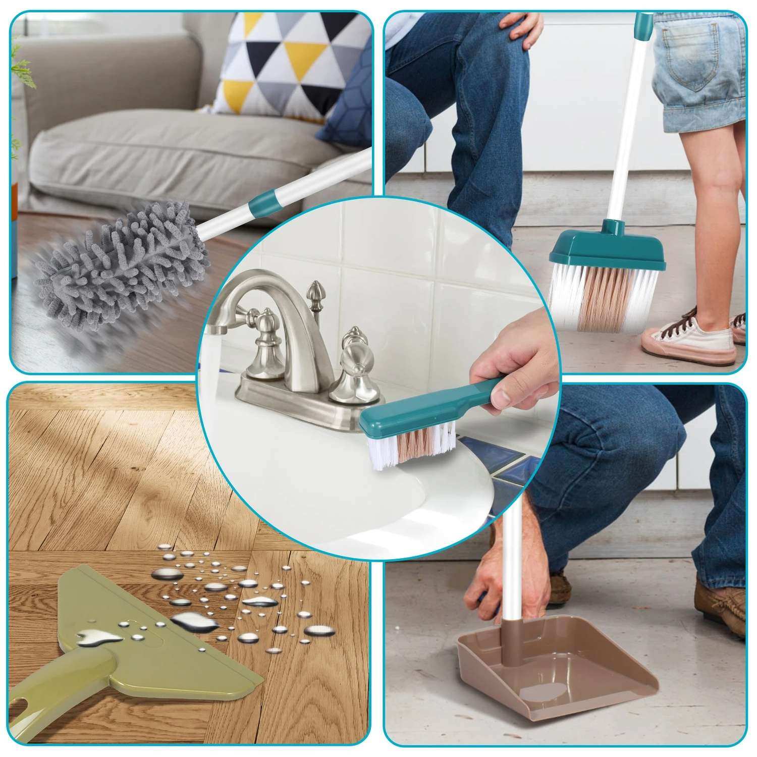 Cleaner Tool Toy with Hanging Rack, Easy to Assemble and Disassemble, Safe for Ages 3