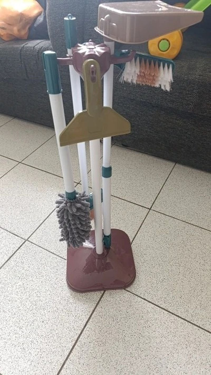 Cleaner Tool Toy with Hanging Rack, Easy to Assemble and Disassemble, Safe for Ages 3