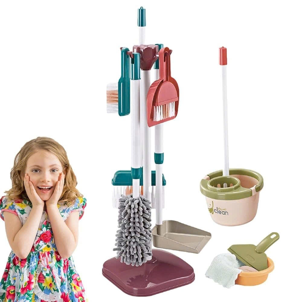 Cleaner Tool Toy with Hanging Rack, Easy to Assemble and Disassemble, Safe for Ages 3