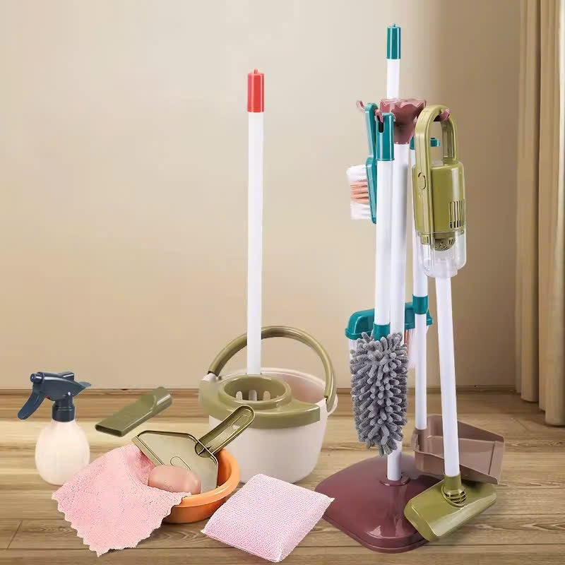 Cleaner Tool Toy with Hanging Rack, Easy to Assemble and Disassemble, Safe for Ages 3
