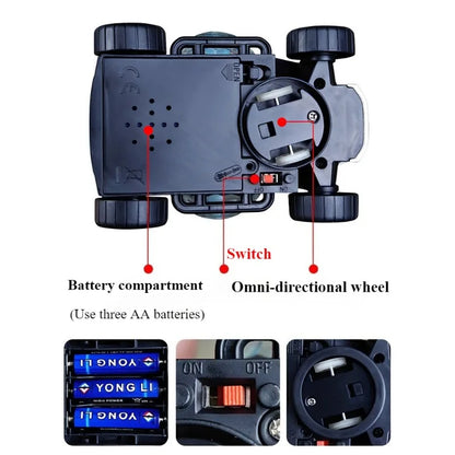 Colorful Electric Toy Car with 360° Spinning Wheels, Bright 4D Lights, Playful Music, Safe for Ages 4+