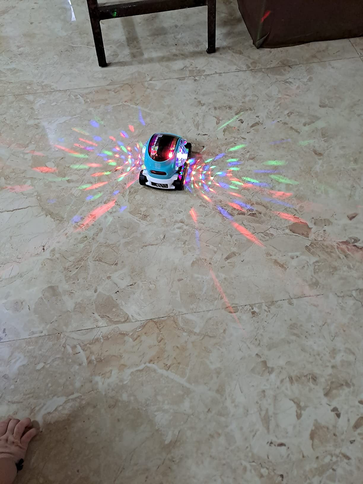 Colorful Electric Toy Car with 360° Spinning Wheels, Bright 4D Lights, Playful Music, Safe for Ages 4+