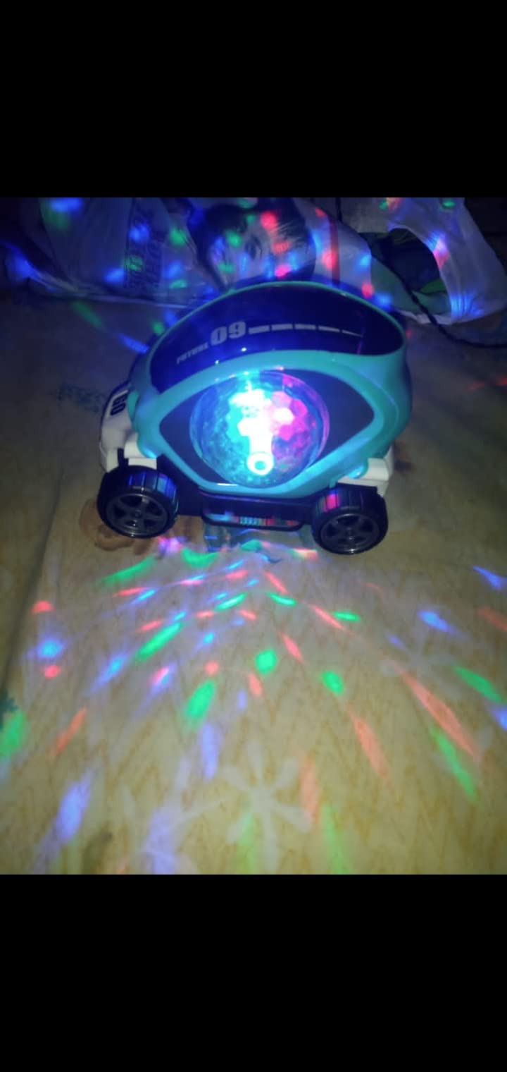 Colorful Electric Toy Car with 360° Spinning Wheels, Bright 4D Lights, Playful Music, Safe for Ages 4+