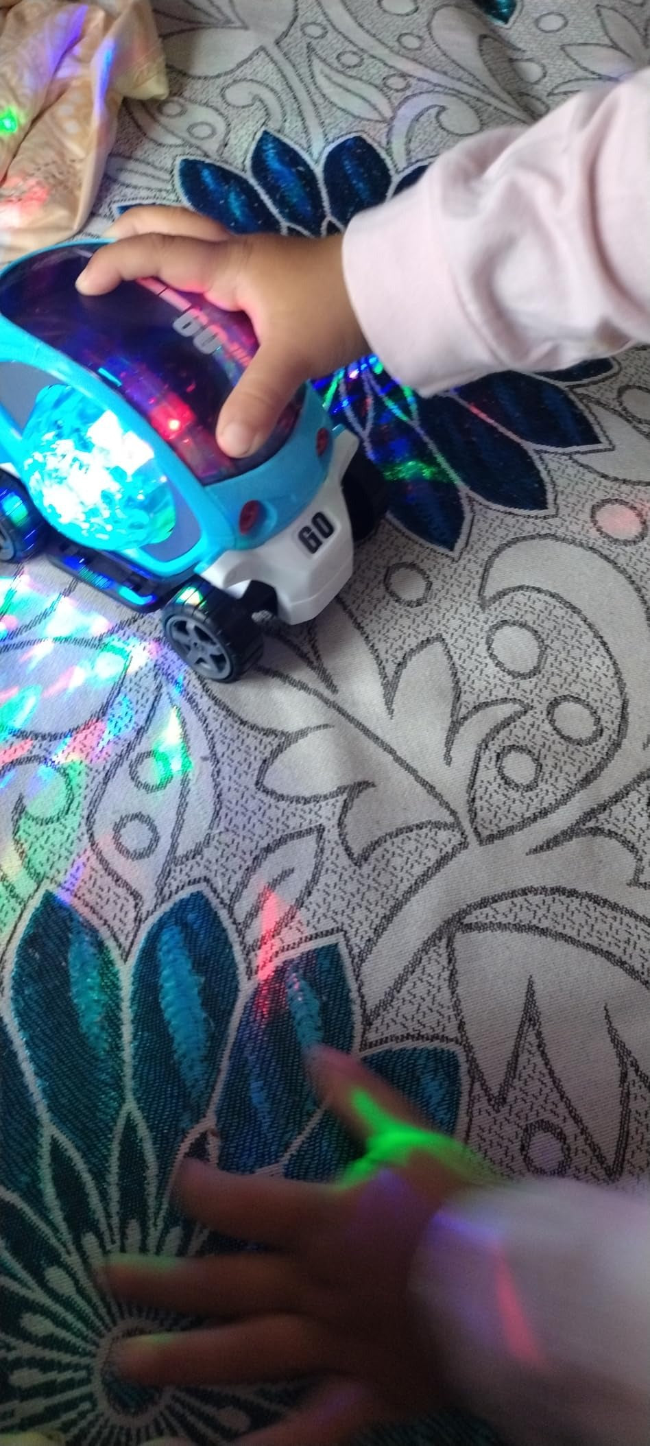 Colorful Electric Toy Car with 360° Spinning Wheels, Bright 4D Lights, Playful Music, Safe for Ages 4+