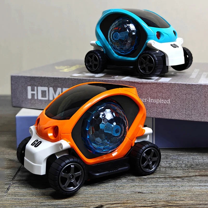 Colorful Electric Toy Car with 360° Spinning Wheels, Bright 4D Lights, Playful Music, Safe for Ages 4+