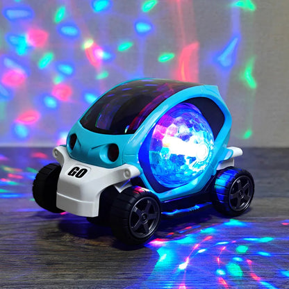 Colorful Electric Toy Car with 360° Spinning Wheels, Bright 4D Lights, Playful Music, Safe for Ages 4+