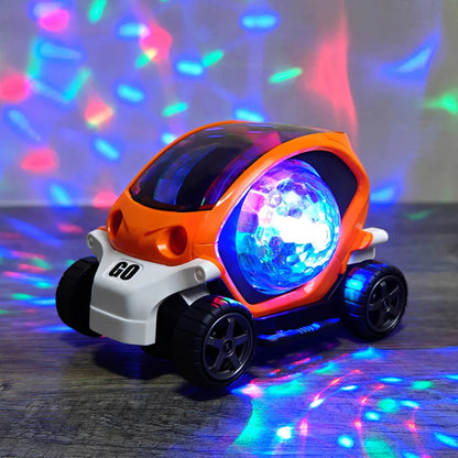 Colorful Electric Toy Car with 360° Spinning Wheels, Bright 4D Lights, Playful Music, Safe for Ages 4+