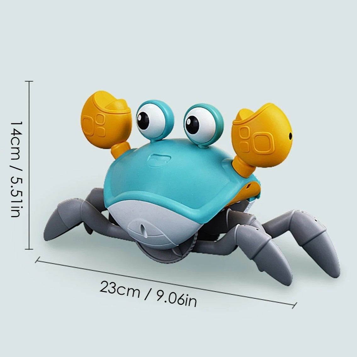 Crawling Crab Toy with Obstacle Avoidance Sensor, Music and LED Lights, Safe for Ages 3+