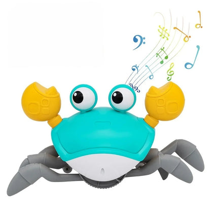 Crawling Crab Toy with Obstacle Avoidance Sensor, Music and LED Lights, Safe for Ages 3+