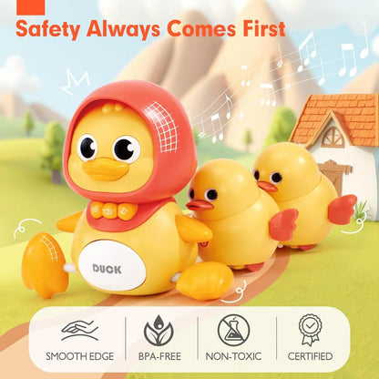 Dancing Duck Toy with Music, Lights and Walking, Safe for Ages 6 Months+