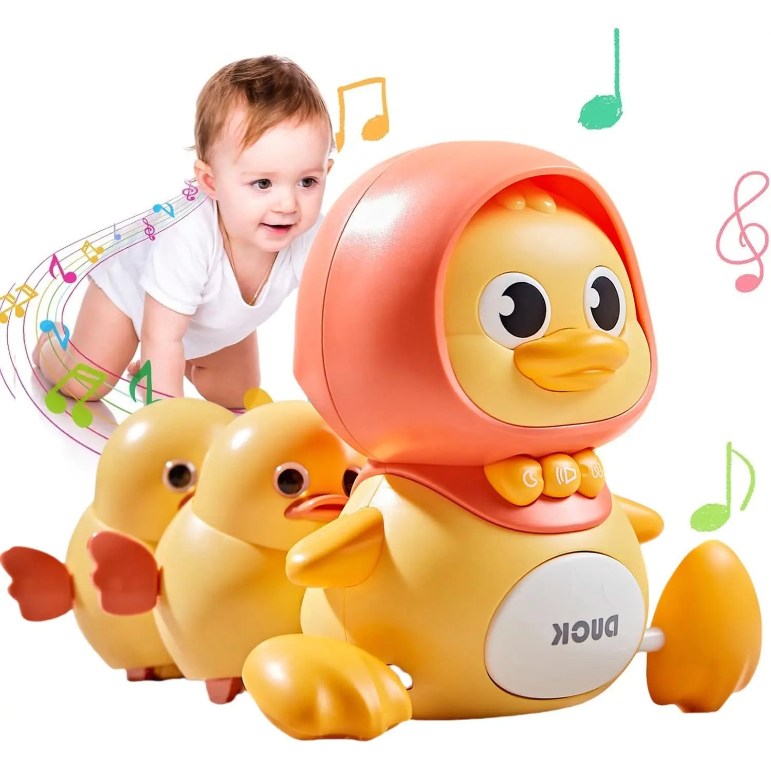 Dancing Duck Toy with Music, Lights and Walking, Safe for Ages 6 Months+