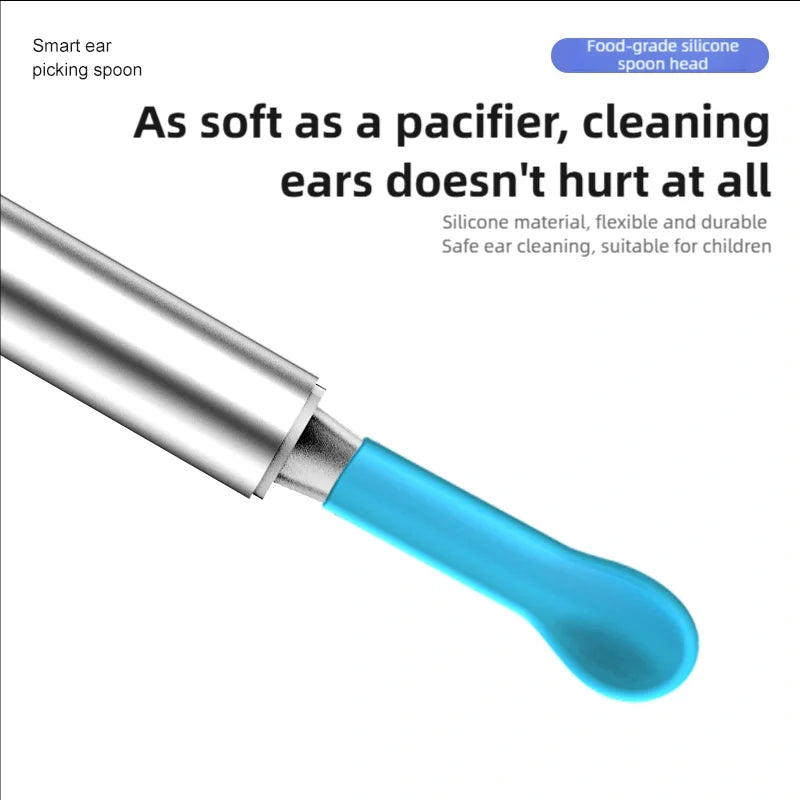 Earwax Removal Tool with Camera and Light, 360° View, Soft Silicone Tip, High-Speed WiFi Imaging