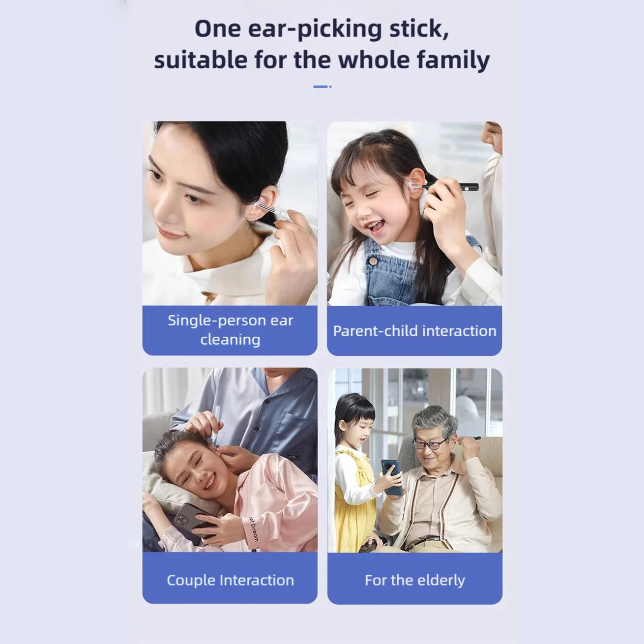 Earwax Removal Tool with Camera and Light, 360° View, Soft Silicone Tip, High-Speed WiFi Imaging