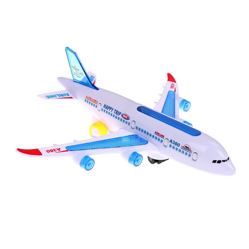Electric Airplane Toy with Music, Lights, and Automatic Rotation - Educational Toy - Safe for Ages 2+