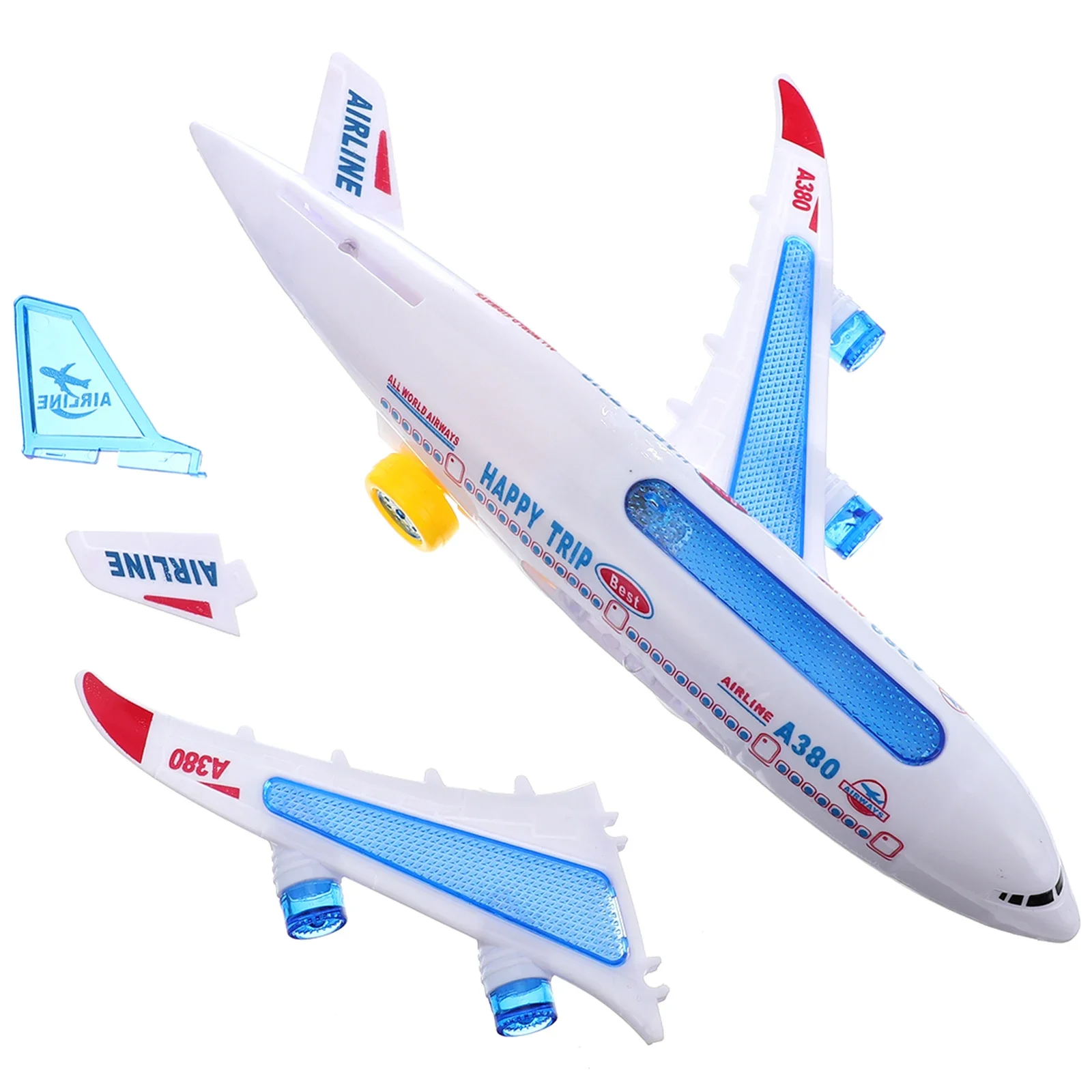 Electric Airplane Toy with Music, Lights, and Automatic Rotation - Educational Toy - Safe for Ages 2+