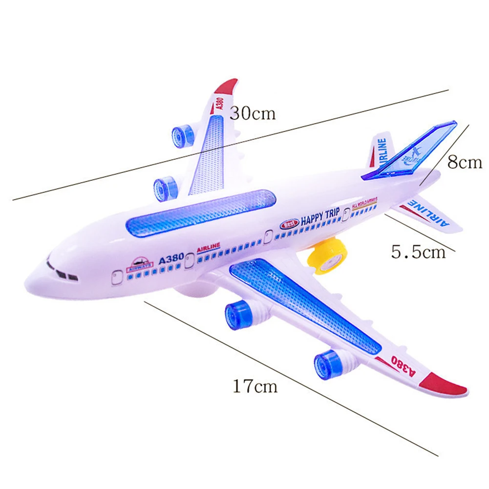 Electric Airplane Toy with Music, Lights, and Automatic Rotation - Educational Toy - Safe for Ages 2+