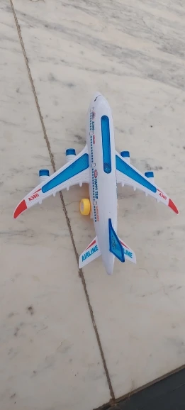 Electric Airplane Toy with Music, Lights, and Automatic Rotation - Educational Toy - Safe for Ages 2+