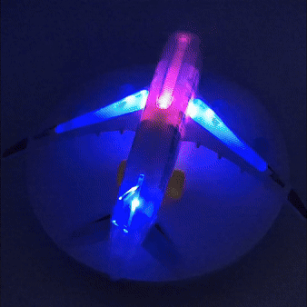 Electric Airplane Toy with Music, Lights, and Automatic Rotation - Educational Toy - Safe for Ages 2+