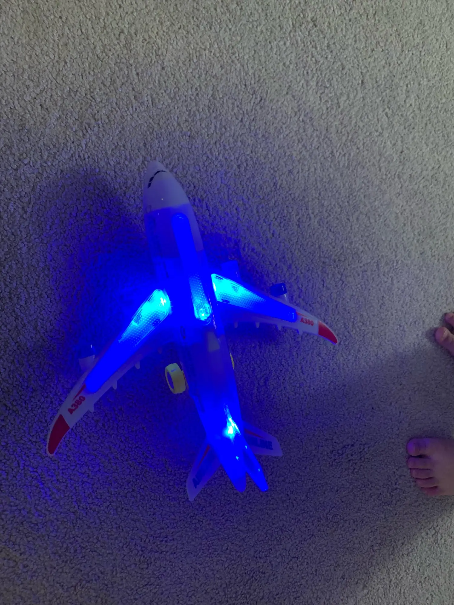Electric Airplane Toy with Music, Lights, and Automatic Rotation - Educational Toy - Safe for Ages 2+