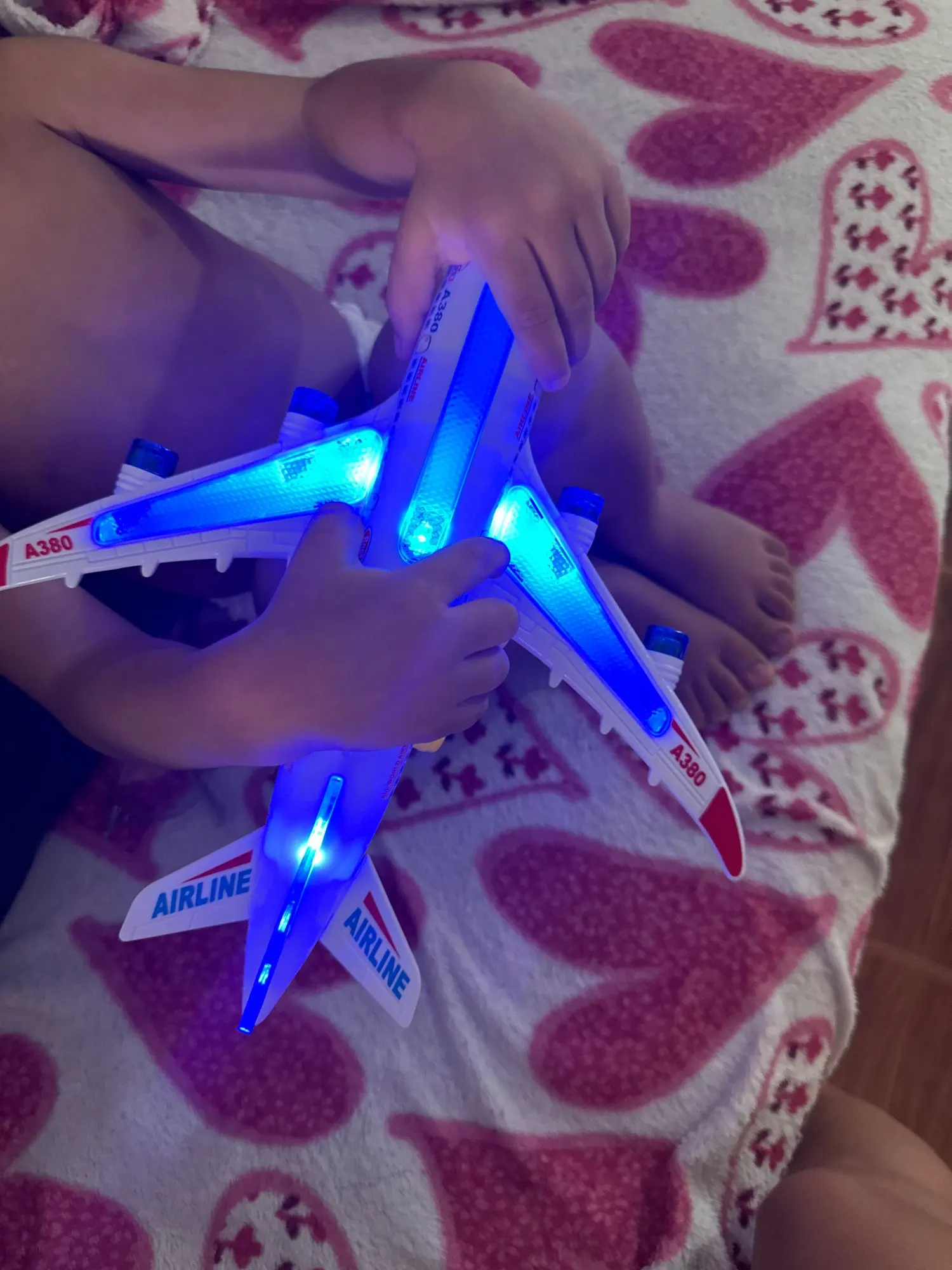 Electric Airplane Toy with Music, Lights, and Automatic Rotation - Educational Toy - Safe for Ages 2+
