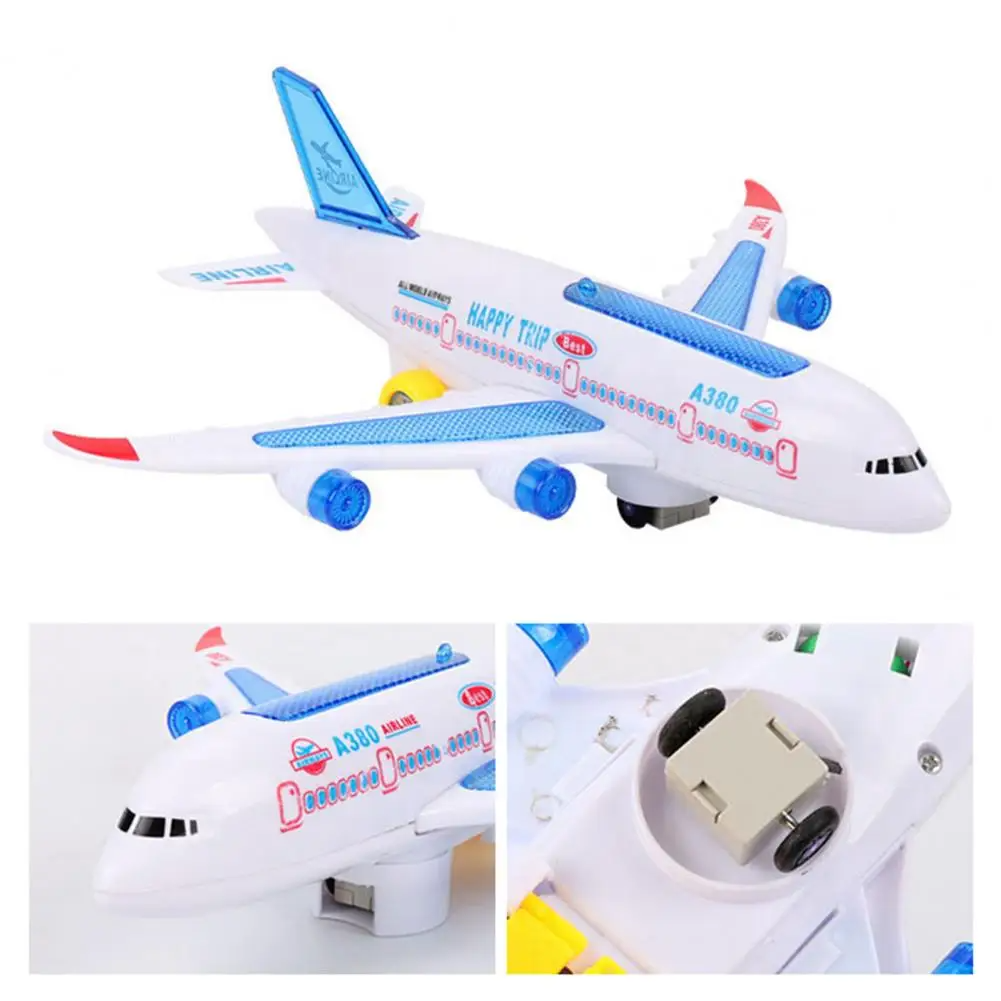 Electric Airplane Toy with Music, Lights, and Automatic Rotation - Educational Toy - Safe for Ages 2+