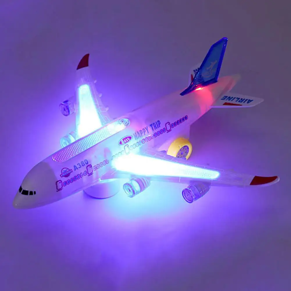 Electric Airplane Toy with Music, Lights, and Automatic Rotation - Educational Toy - Safe for Ages 2+