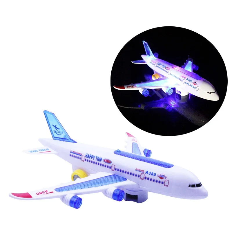 Electric Airplane Toy with Music, Lights, and Automatic Rotation - Educational Toy - Safe for Ages 2+