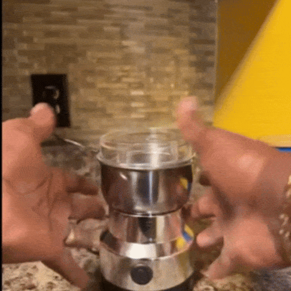 Electric Coffee Grinder and Spice Mill With Four-Edge Blade, Fine Dry Grinding, Electric Milling Function