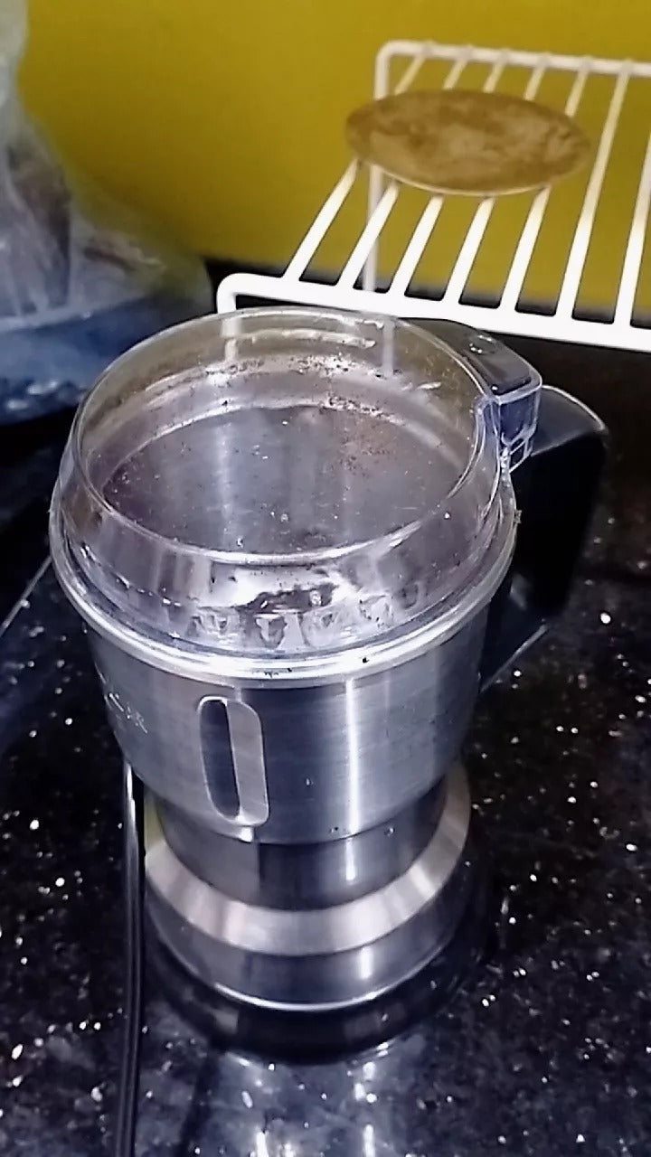 Electric Coffee Grinder and Spice Mill With Four-Edge Blade, Fine Dry Grinding, Electric Milling Function