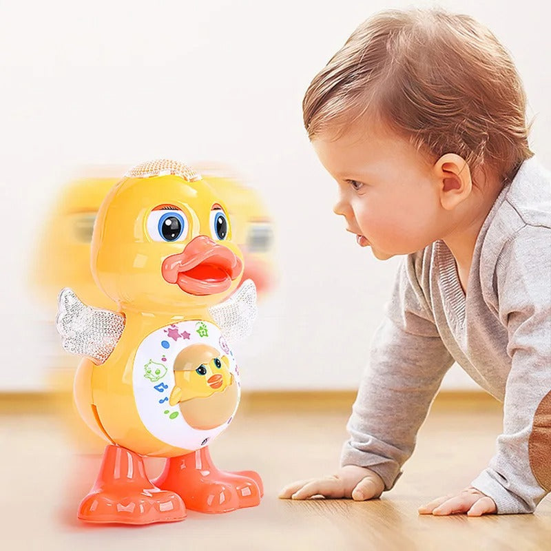 Electric Dancing Duck Toy with Interactive Music and Flashing Lights, Safe for Ages 1+