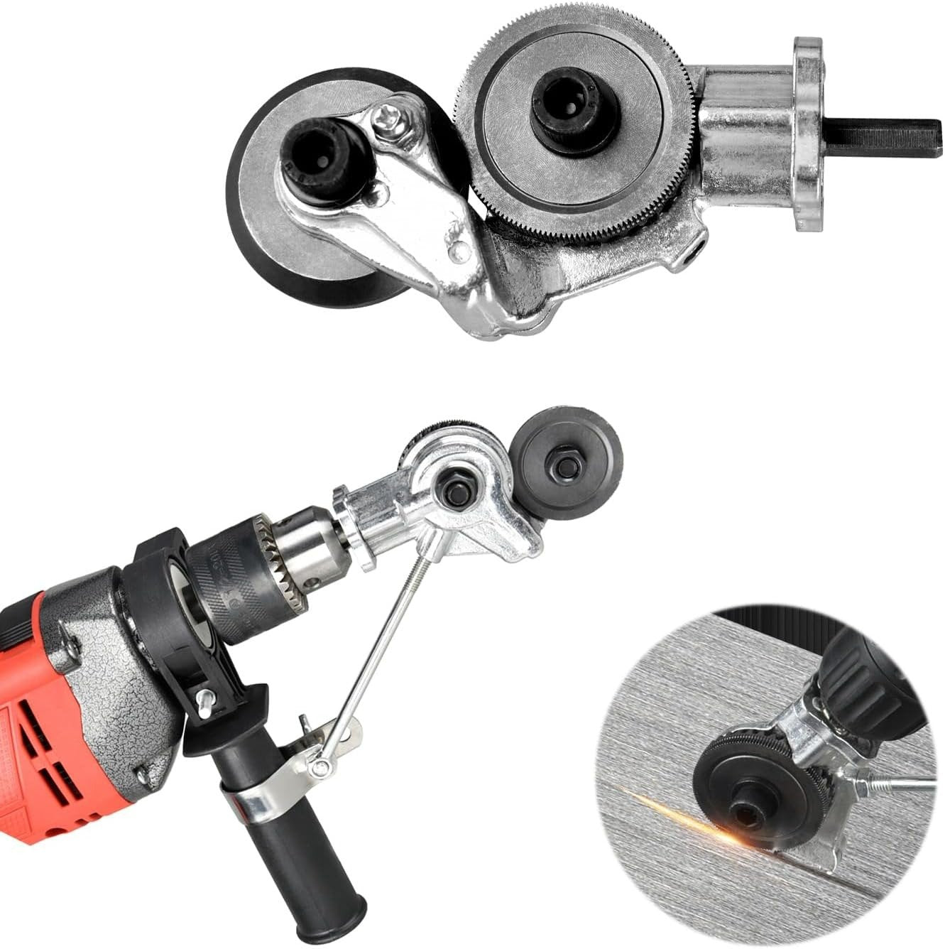 Electric Drill Refitting Plate Shears with Precision Metal Cutting and Multi-Material Cutting Capability