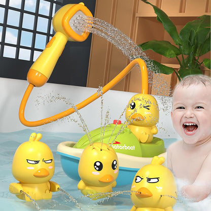 Electric Duck Bath Toy with Automatic Water Sprayer, LED Lights, Safe for Ages 2+