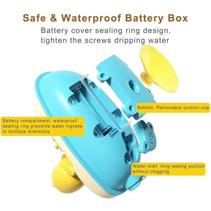 Electric Duck Bath Toy with Automatic Water Sprayer, LED Lights, Safe for Ages 2+