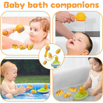 Electric Duck Bath Toy with Automatic Water Sprayer, LED Lights, Safe for Ages 2+