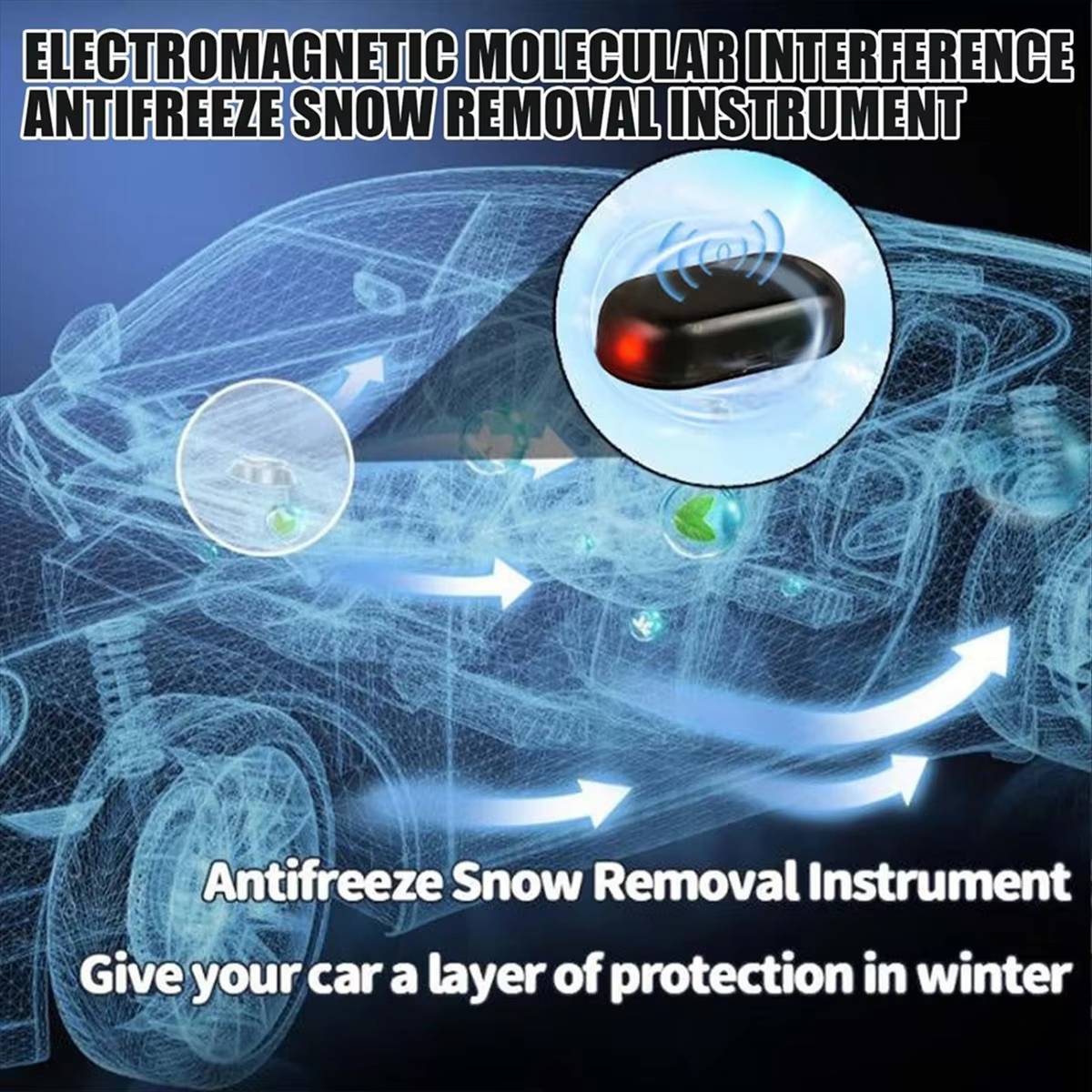 Electromagnetic Snow Removal Device Uses USB Rechargeable To Melt Ice And Snow On Car Windows