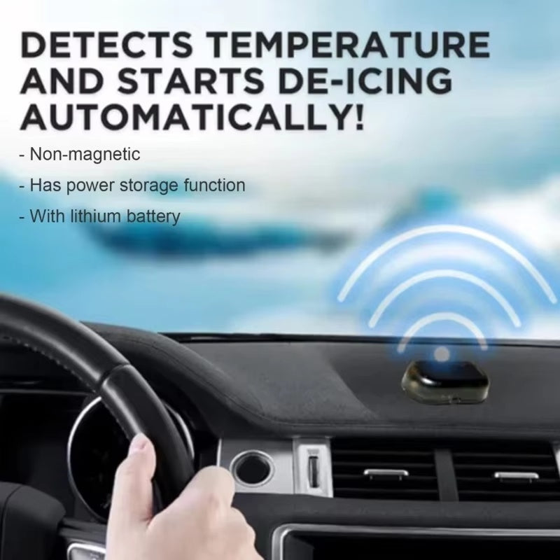 Electromagnetic Snow Removal Device Uses USB Rechargeable To Melt Ice And Snow On Car Windows